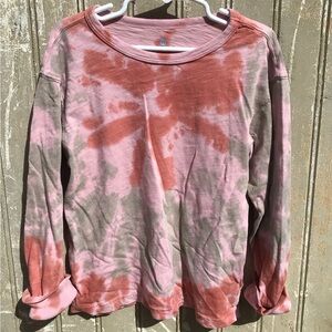 Crewcuts Pink Tie-Dyed Shirt